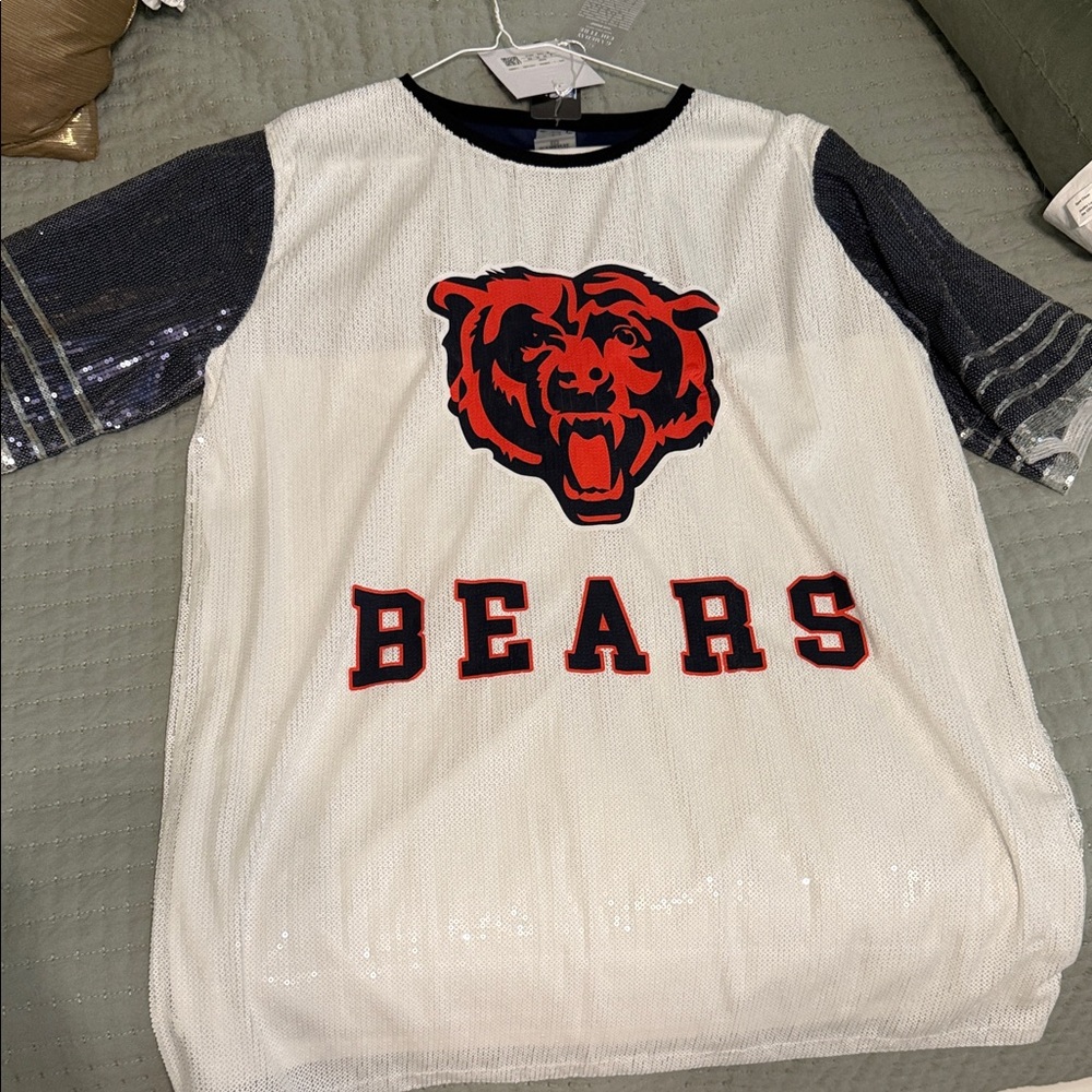 Bears Women's White and Black Jersey